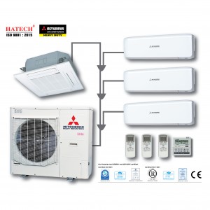 Trọn gói Combo điều hòa không khí cho căn hộ 3 phòng ngủ: Hệ MiniKx: PK âm trần Cassette, 3PN treo tường